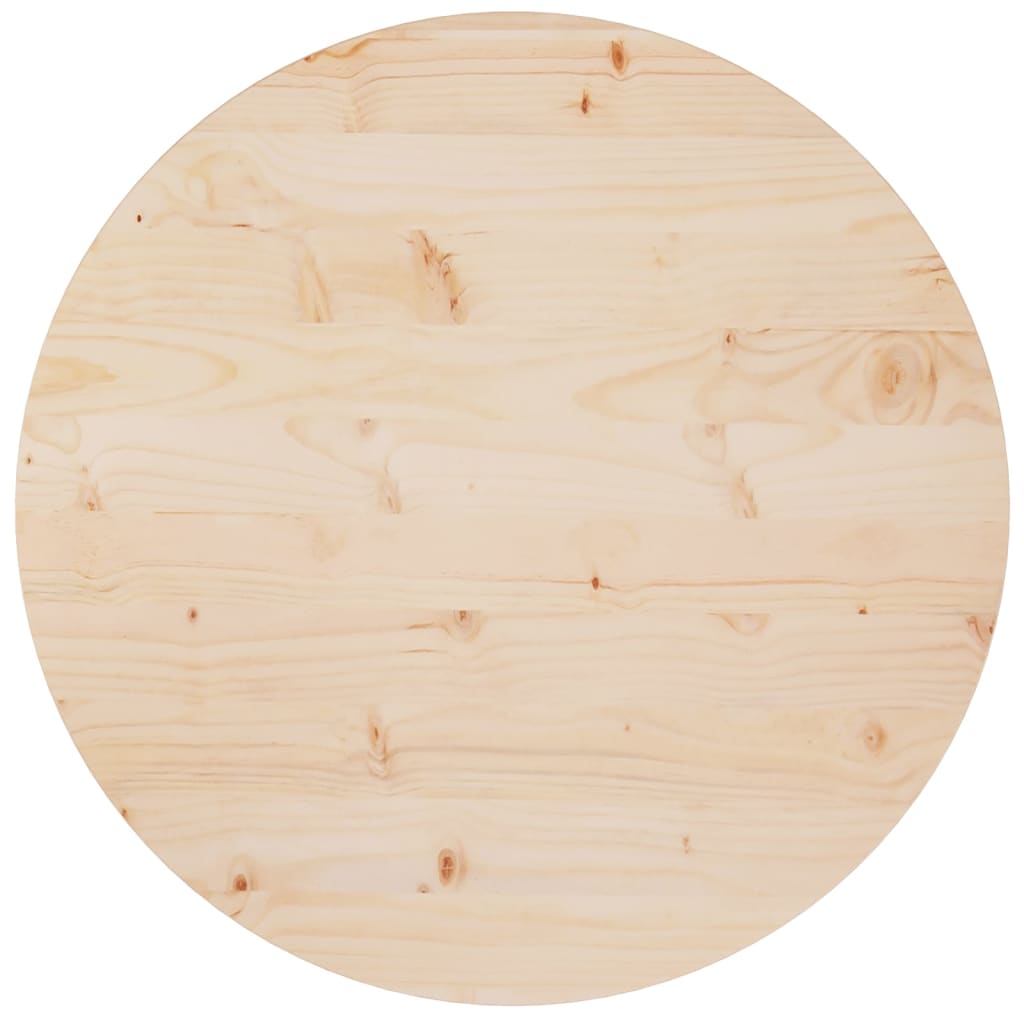 vidaXL Table Top Replacement Round for Garden Coffee Table Solid Wood Pine-39