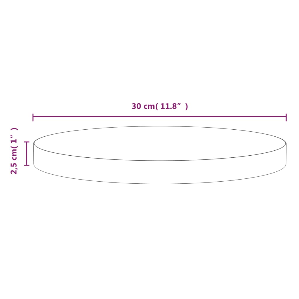 vidaXL Table Top Replacement Round for Garden Coffee Table Solid Wood Pine-28