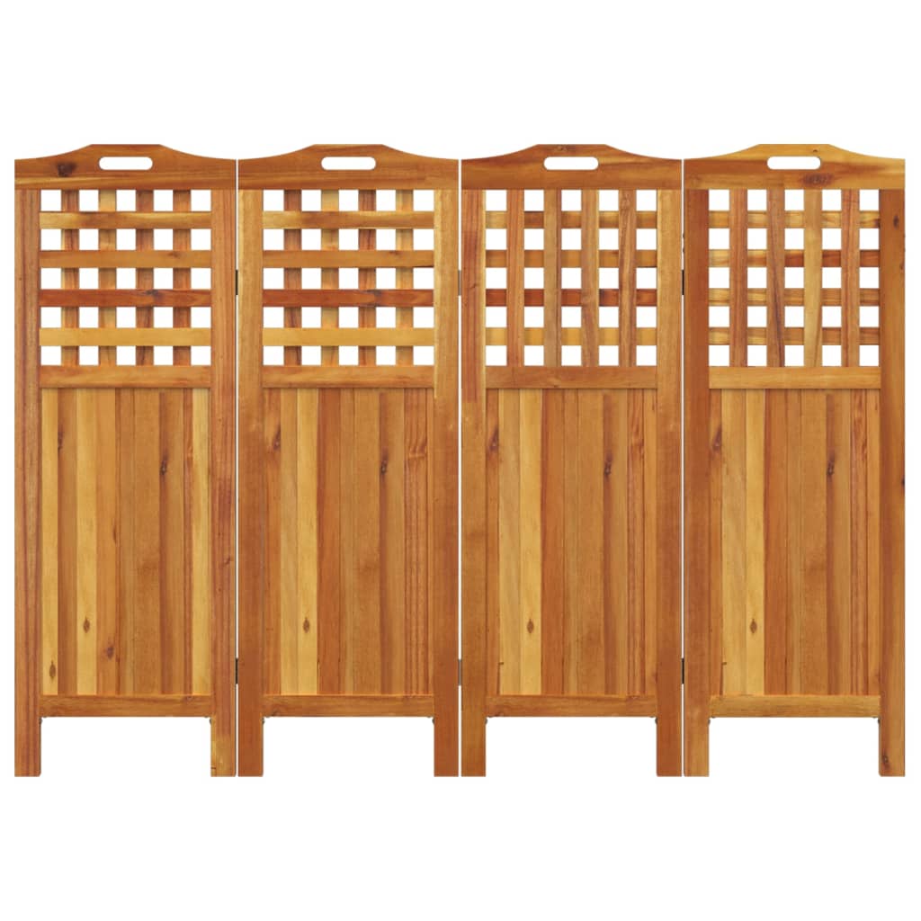 vidaXL 3 Panel Room Divider Privacy Room Divider Screen Solid Wood Acacia-43