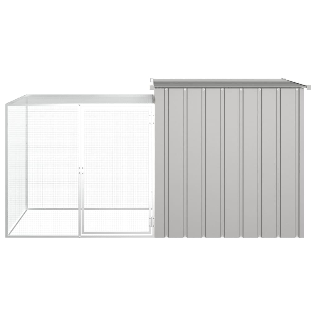 vidaXL Chicken Coop Multipurpose Chicken House with Mesh Cage Galvanized Steel-22