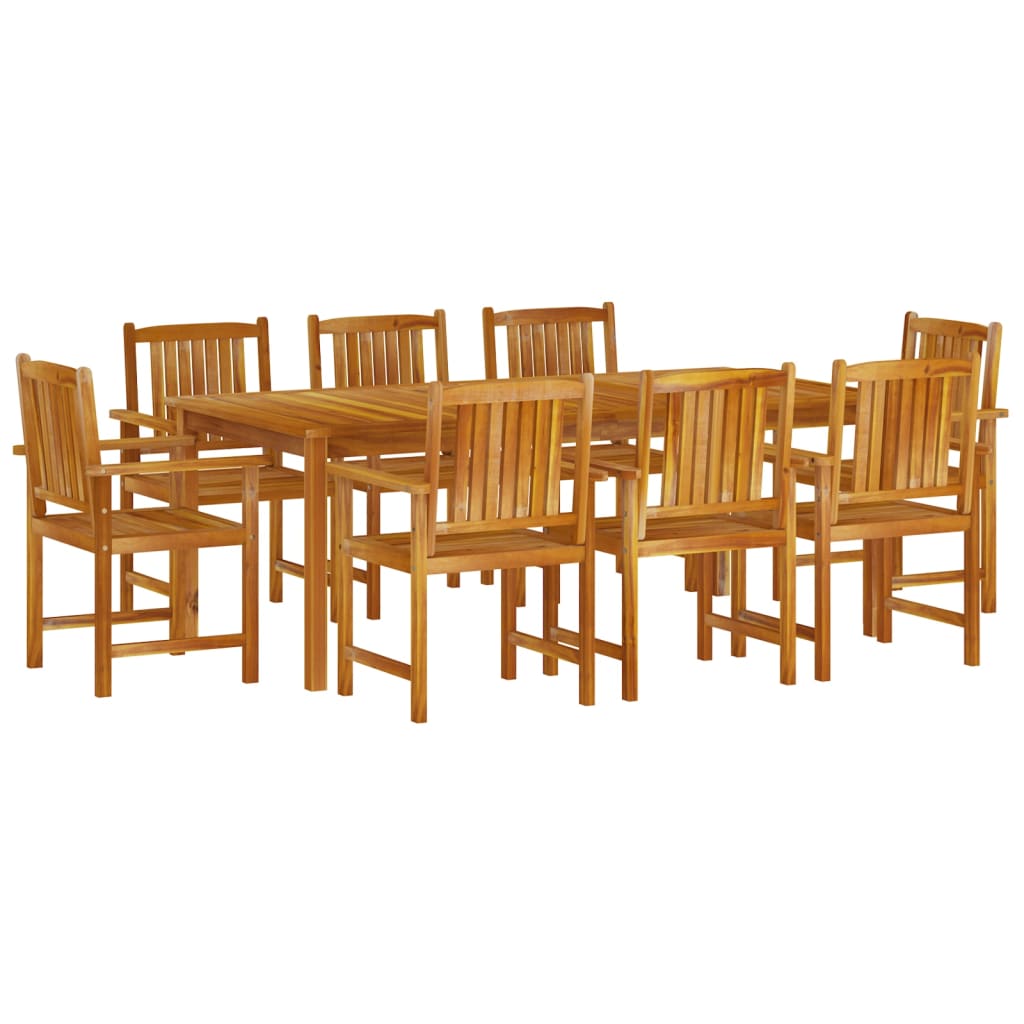 vidaXL Patio Dining Set Outdoor Garden Table and Chair Set Solid Wood Acacia-9