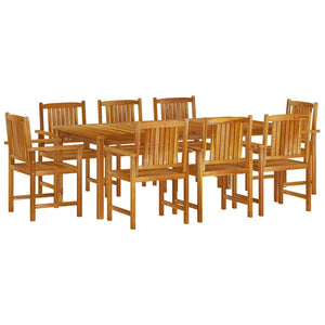 vidaXL Patio Dining Set Outdoor Garden Table and Chair Set Solid Wood Acacia-9