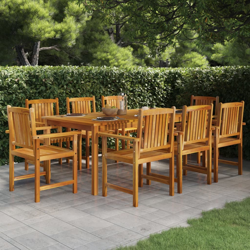 vidaXL Patio Dining Set Outdoor Garden Table and Chair Set Solid Wood Acacia-5