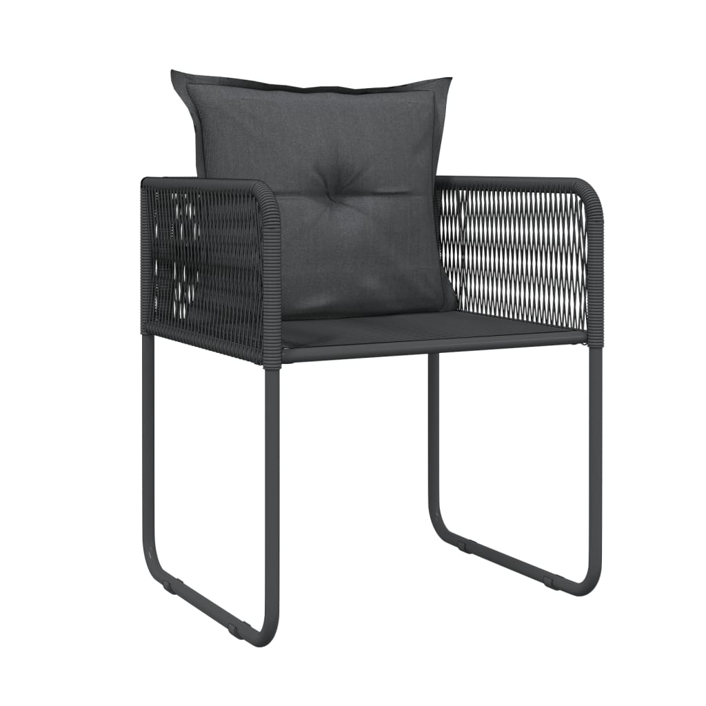 vidaXL Patio Dining Set Outdoor Dining Set Garden Table and Chair Set Black-50