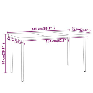 vidaXL Patio Dining Set Black Outdoor Furniture 3/5/7/9 Piece Multi Sizes-34