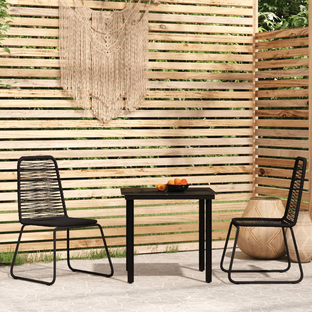 vidaXL Patio Dining Set Outdoor Dining Set Garden Table and Chair Set Black-14