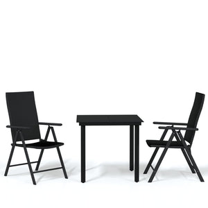 vidaXL Patio Dining Set Outdoor Dining Set Garden Table and Chair Set Black-1