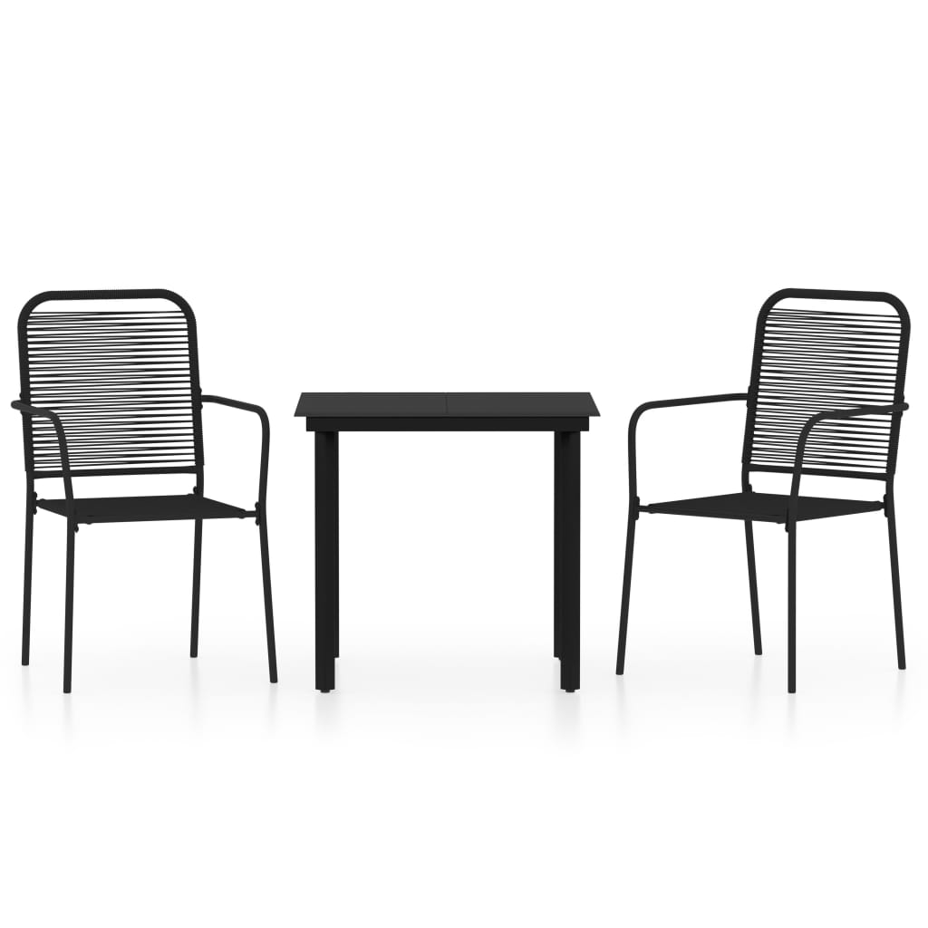 vidaXL Patio Dining Set Outdoor Dining Set Garden Table and Chair Set Black-1