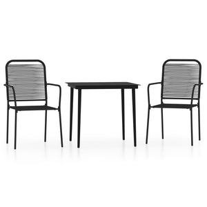 vidaXL Patio Dining Set Outdoor Dining Set Garden Table and Chair Set Black-55