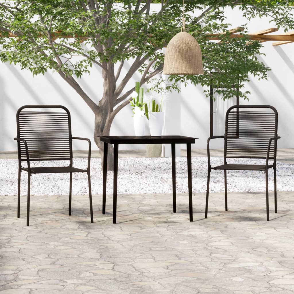 vidaXL Patio Dining Set Outdoor Dining Set Garden Table and Chair Set Black-57