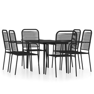 vidaXL Patio Dining Set Outdoor Dining Set Garden Table and Chair Set Black-41