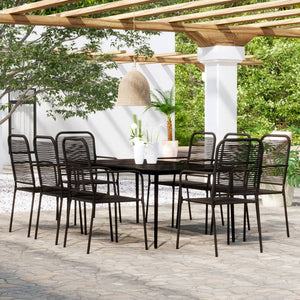 vidaXL Patio Dining Set Outdoor Dining Set Garden Table and Chair Set Black-26