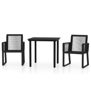 vidaXL Patio Dining Set Black Garden Outdoor Seating 3/5/7/9 Piece Multi Sizes-62