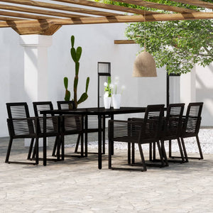 vidaXL Patio Dining Set Black Garden Outdoor Seating 3/5/7/9 Piece Multi Sizes-30