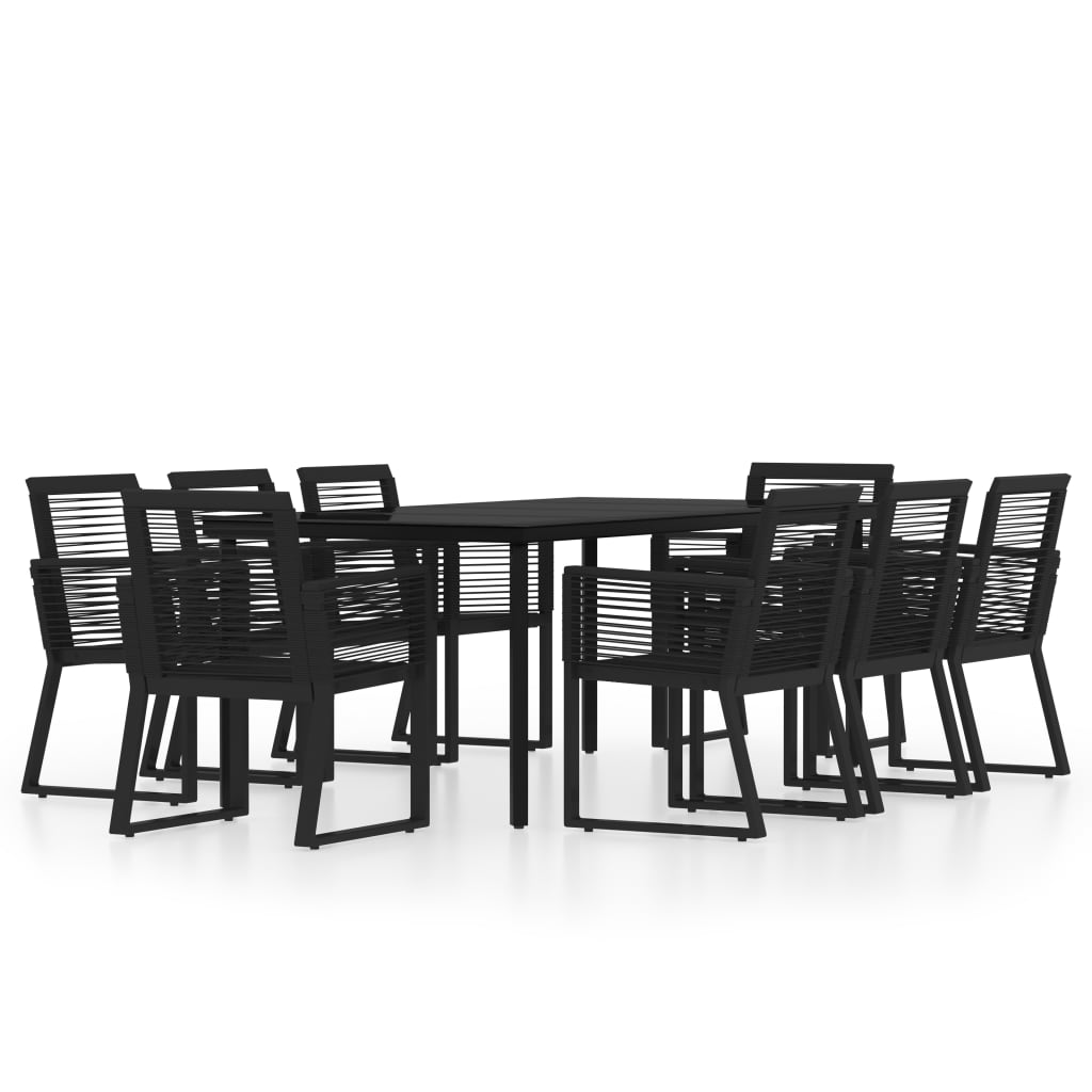 vidaXL Patio Dining Set Black Garden Outdoor Seating 3/5/7/9 Piece Multi Sizes-10