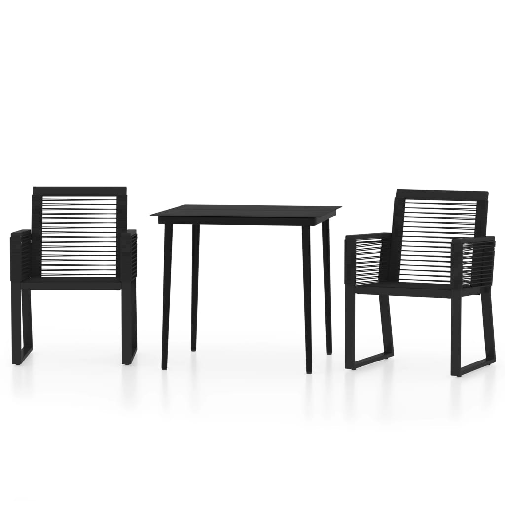 vidaXL Patio Dining Set Black Garden Outdoor Seating 3/5/7/9 Piece Multi Sizes-2