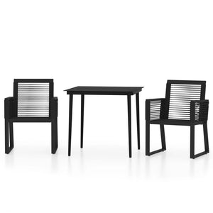 vidaXL Patio Dining Set Black Garden Outdoor Seating 3/5/7/9 Piece Multi Sizes-2