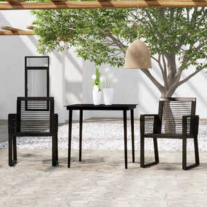 vidaXL Patio Dining Set Black Garden Outdoor Seating 3/5/7/9 Piece Multi Sizes-16