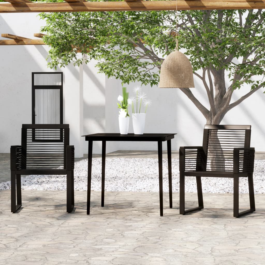 vidaXL Patio Dining Set Black Garden Outdoor Seating 3/5/7/9 Piece Multi Sizes-18