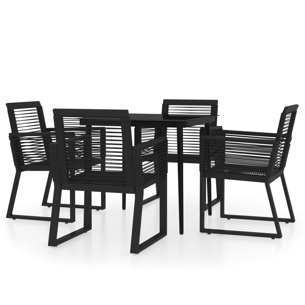 vidaXL Patio Dining Set Black Garden Outdoor Seating 3/5/7/9 Piece Multi Sizes-62