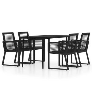 vidaXL Patio Dining Set Black Garden Outdoor Seating 3/5/7/9 Piece Multi Sizes-51