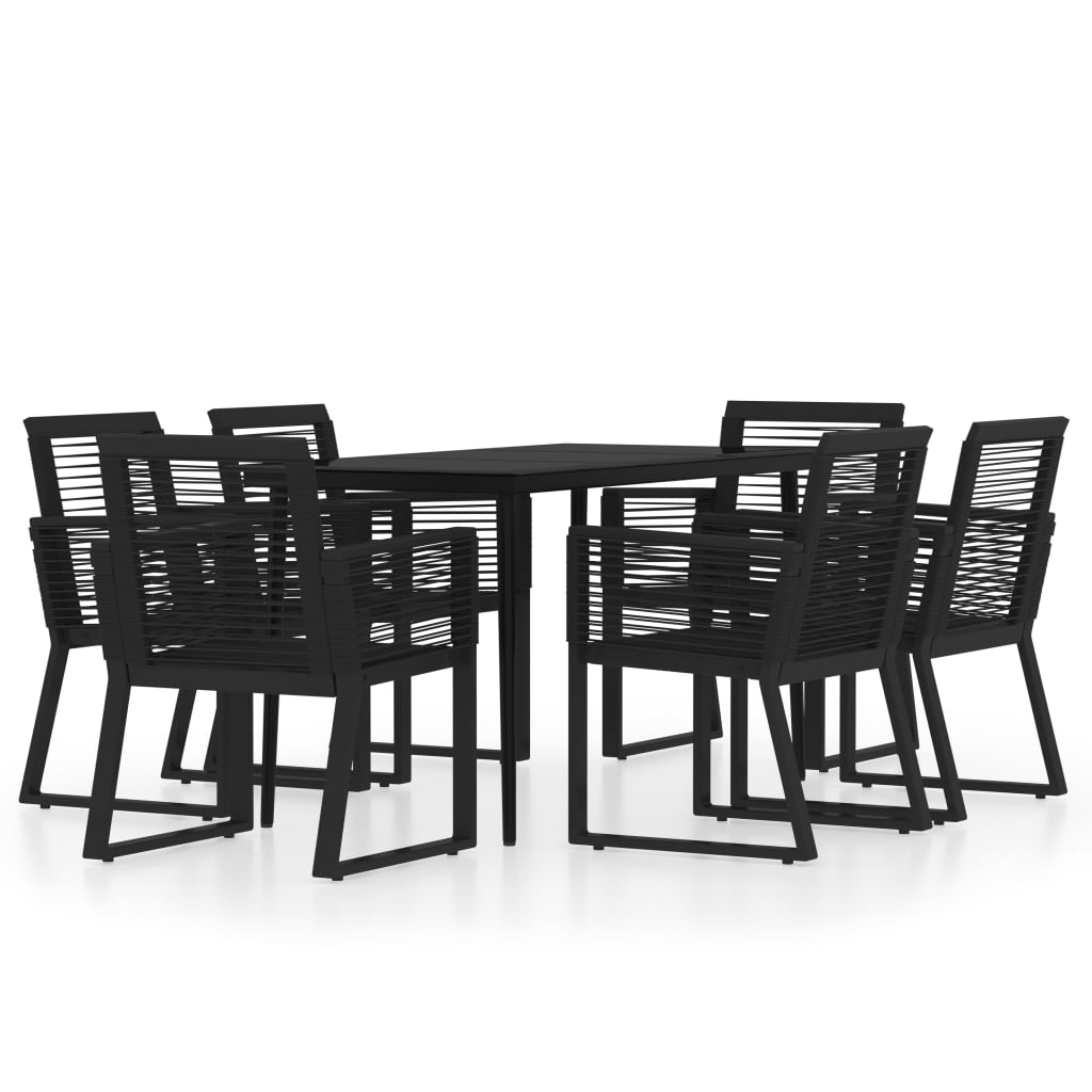 vidaXL Patio Dining Set Black Garden Outdoor Seating 3/5/7/9 Piece Multi Sizes-32