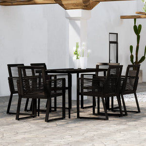 vidaXL Patio Dining Set Black Garden Outdoor Seating 3/5/7/9 Piece Multi Sizes-39