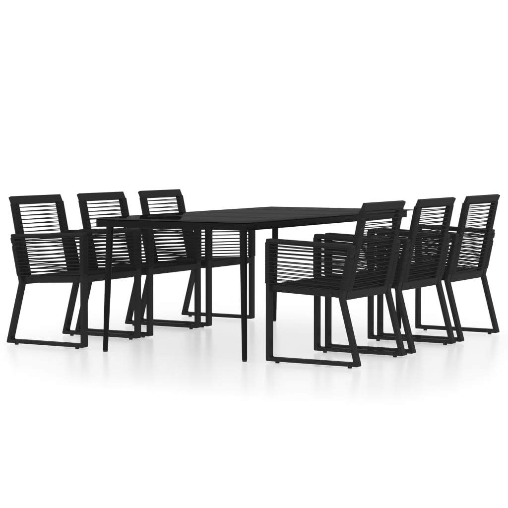 vidaXL Patio Dining Set Black Garden Outdoor Seating 3/5/7/9 Piece Multi Sizes-41