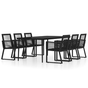 vidaXL Patio Dining Set Black Garden Outdoor Seating 3/5/7/9 Piece Multi Sizes-41
