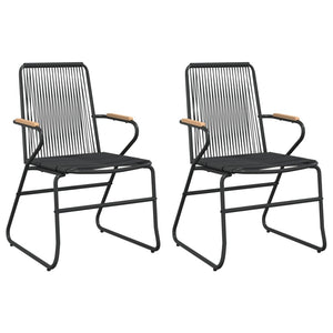 vidaXL 5 Piece Patio Dining Set Black PVC Rattan-40