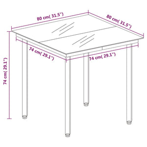 vidaXL Patio Dining Set Outdoor Dining Set Table and Chair Set for Garden-14