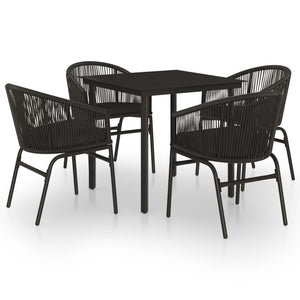 vidaXL Patio Dining Set Outdoor Dining Set Table and Chair Set for Garden-36