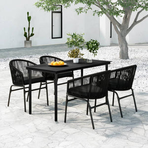 vidaXL Patio Dining Set Outdoor Dining Set Table and Chair Set for Garden-21
