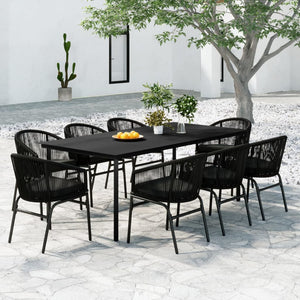 vidaXL Patio Dining Set Outdoor Dining Set Table and Chair Set for Garden-27