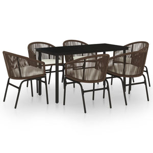 vidaXL Patio Dining Set Outdoor Dining Set Table and Chair Set for Garden-51