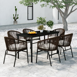 vidaXL Patio Dining Set Outdoor Dining Set Table and Chair Set for Garden-64