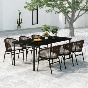 vidaXL Patio Dining Set Outdoor Dining Set Table and Chair Set for Garden-39