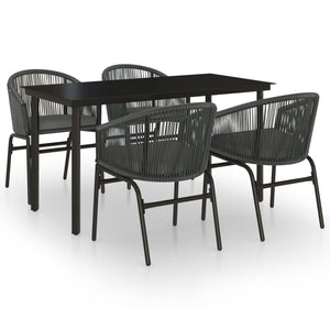 vidaXL Patio Dining Set Outdoor Dining Set Table and Chair Set for Garden-38