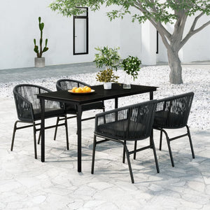 vidaXL Patio Dining Set Outdoor Dining Set Table and Chair Set for Garden-47