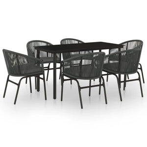 vidaXL Patio Dining Set Outdoor Dining Set Table and Chair Set for Garden-34