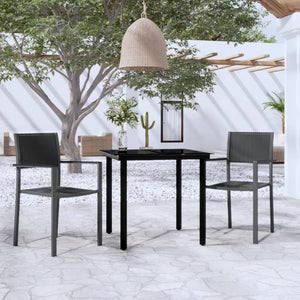 vidaXL Patio Dining Set Outdoor Dining Set Table and Chair Set for Garden-10