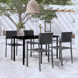 vidaXL Patio Dining Set Outdoor Dining Set Table and Chair Set for Garden-3