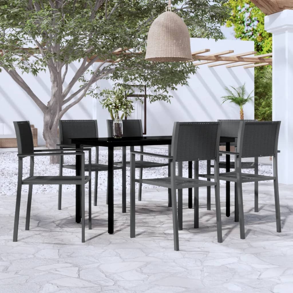 vidaXL Patio Dining Set Outdoor Dining Set Table and Chair Set for Garden-53