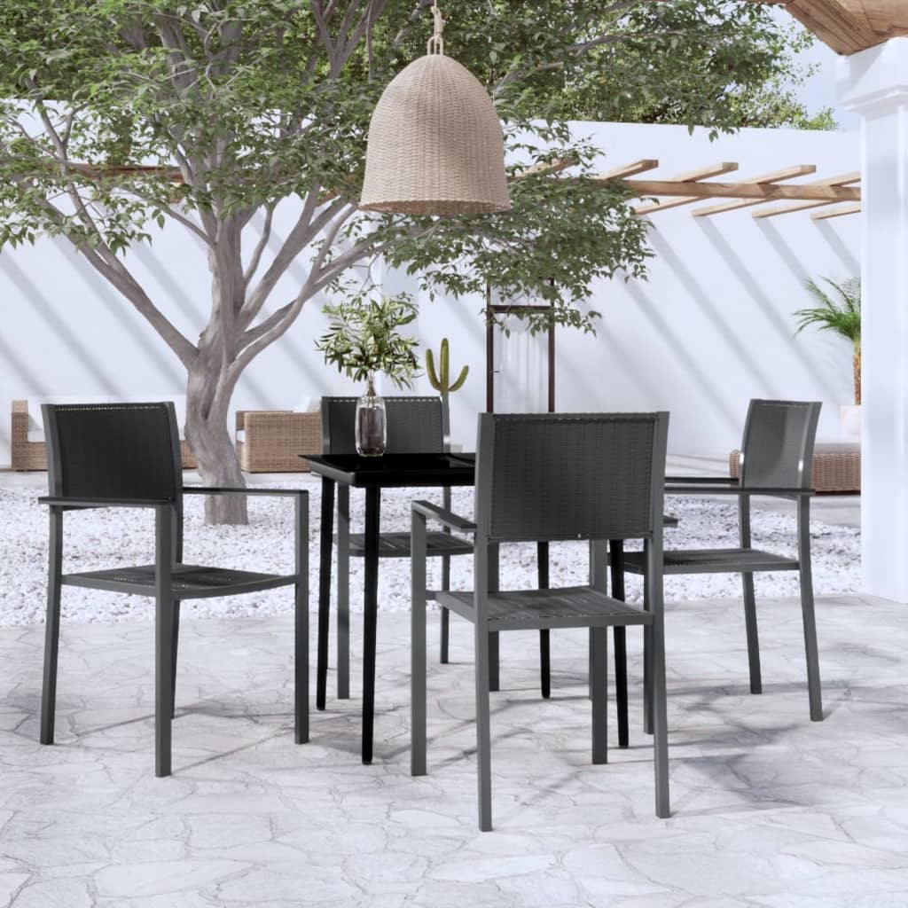 vidaXL Patio Dining Set Outdoor Dining Set Table and Chair Set for Garden-6