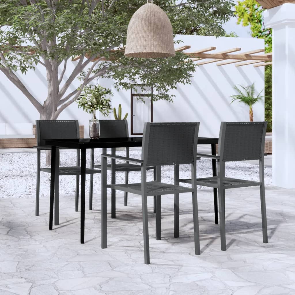 vidaXL Patio Dining Set Outdoor Dining Set Table and Chair Set for Garden-3