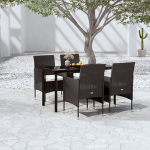 vidaXL Patio Dining Set Outdoor Dining Set Table and Chair Set for Garden-0