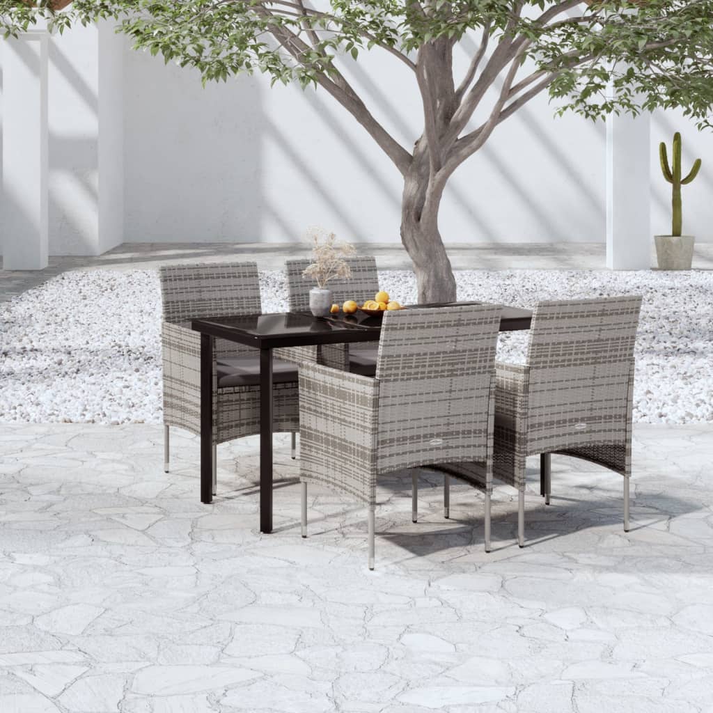 vidaXL Patio Dining Set Outdoor Dining Set Table and Chair Set for Garden-19