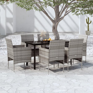 vidaXL Patio Dining Set Outdoor Dining Set Table and Chair Set for Garden-44