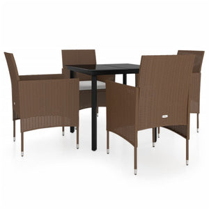 vidaXL Patio Dining Set Outdoor Dining Set Table and Chair Set for Garden-28