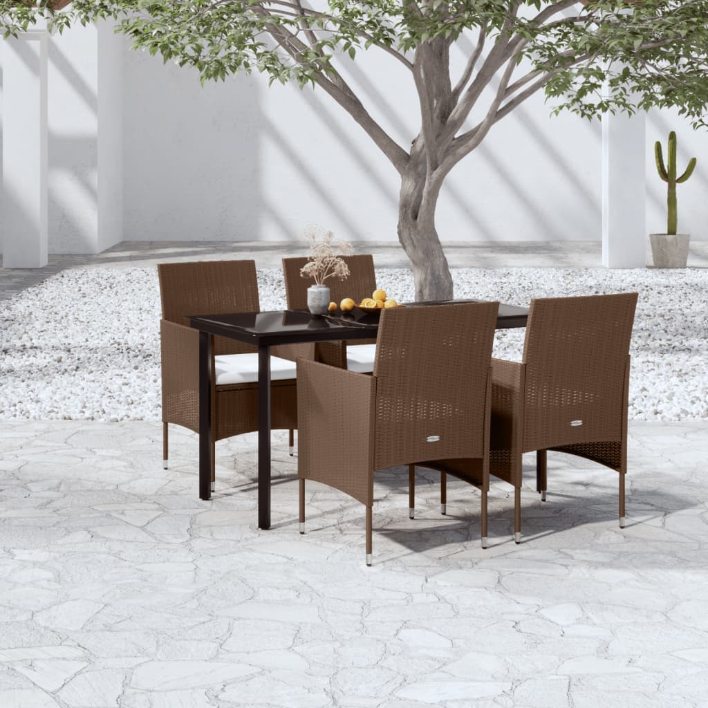 vidaXL Patio Dining Set Outdoor Dining Set Table and Chair Set for Garden-10